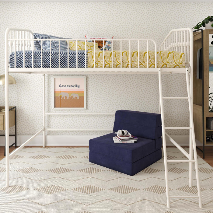 Novogratz Bushwick Metal Full Loft Bed - Off White