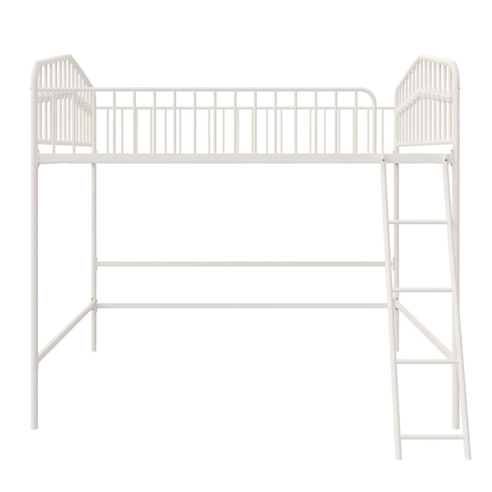 Novogratz Bushwick Metal Full Loft Bed - Off White
