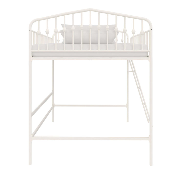 Novogratz Bushwick Metal Full Loft Bed - Off White