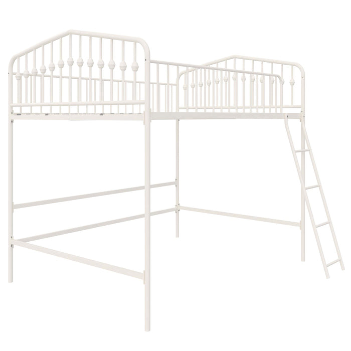 Novogratz Bushwick Metal Full Loft Bed - Off White