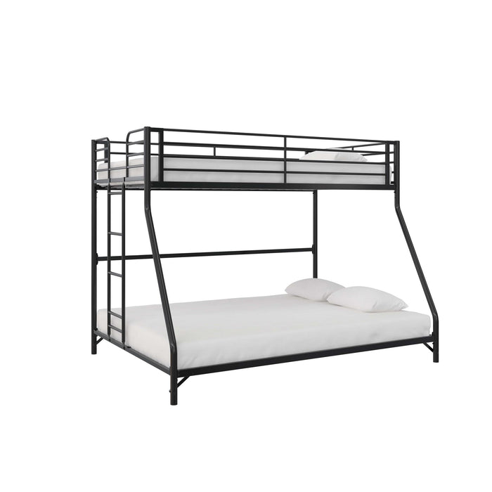 DHP Daven Easy Assembly Kids Metal Twin Over Full Bunk Bed - Black