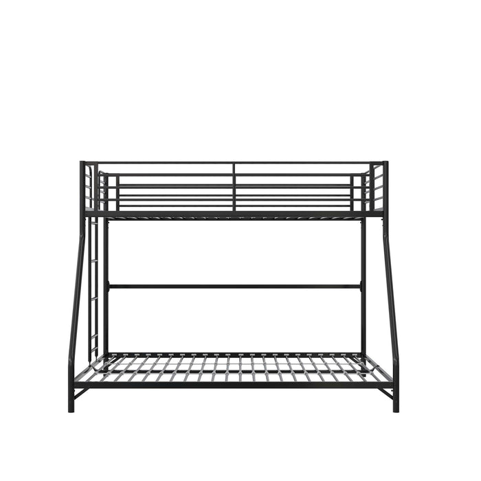 DHP Daven Easy Assembly Kids Metal Twin Over Full Bunk Bed - Black