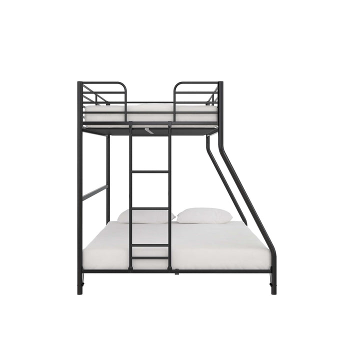 DHP Daven Easy Assembly Kids Metal Twin Over Full Bunk Bed - Black