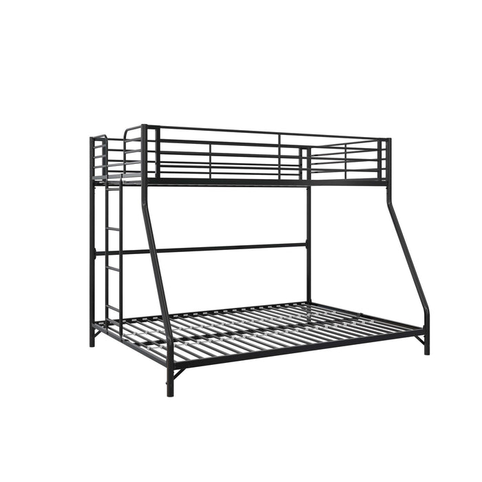 DHP Daven Easy Assembly Kids Metal Twin Over Full Bunk Bed - Black