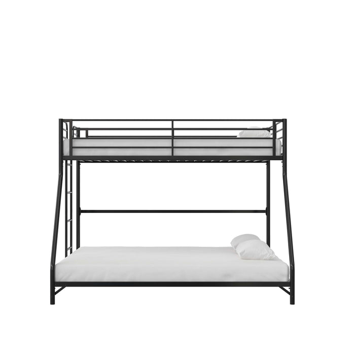 DHP Daven Easy Assembly Kids Metal Twin Over Full Bunk Bed - Black