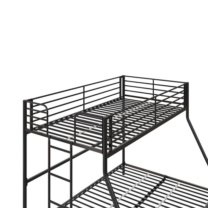 DHP Daven Easy Assembly Kids Metal Twin Over Full Bunk Bed - Black