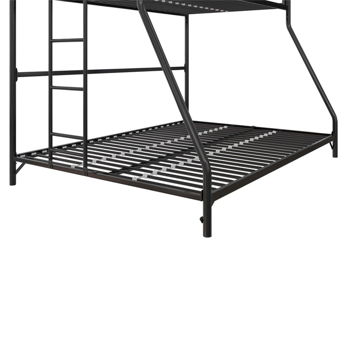 DHP Daven Easy Assembly Kids Metal Twin Over Full Bunk Bed - Black