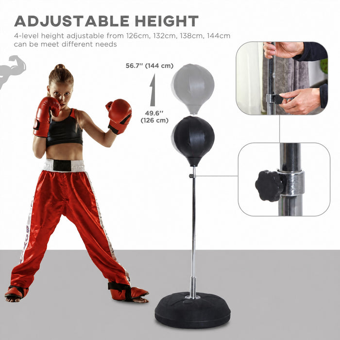 Soozier Punching Bag for Adults with 49.6\"-56.7\" Adjustable Height, Black