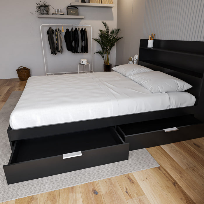 Hunter 2-Drawer Storage Bed Queen Bed