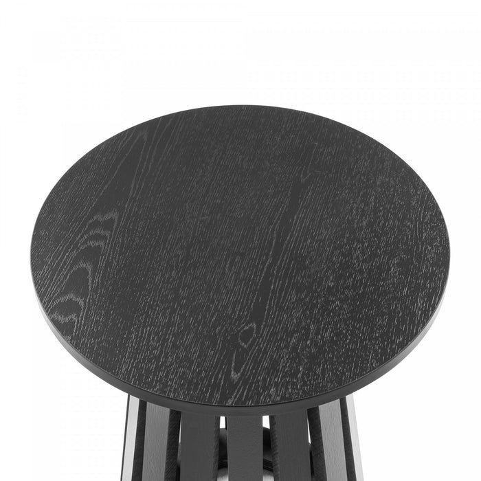 Layla Scandinavian Modern End Table in Black - Set of 2