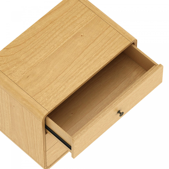 Liora Contemporary 28\" Nightstand in Natural (3-Drawer)