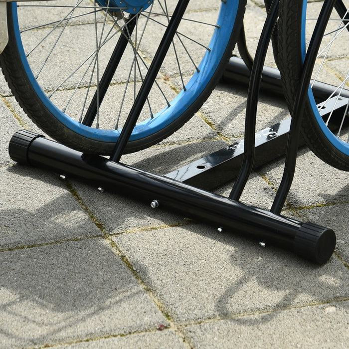 Soozier 2 Rack Bicycle Floor Stand, Bike Parking Garage