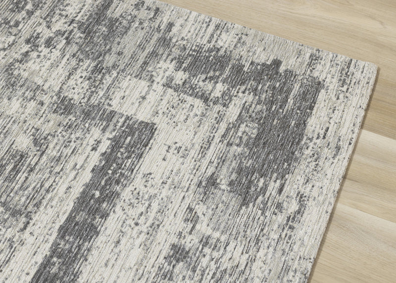 Kylie Grey Faded Borders Rug, 7'10\" x 10'10\" Indoor Area Rug