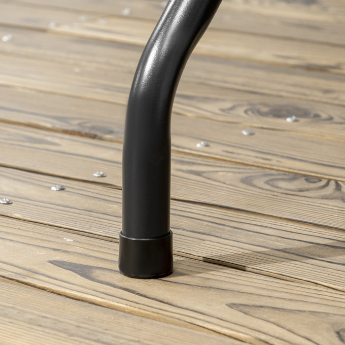 Outsunny 6 Ft Outdoor Dining Table For 6, Folding Patio Table Steel Legs