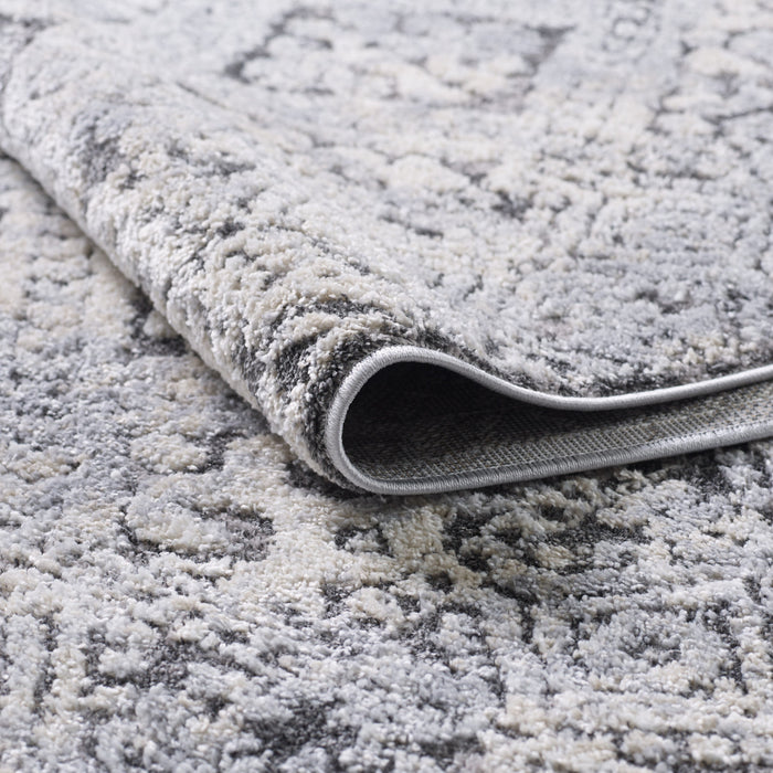 Darius Vintage Grey Diamond Area Rug - 6'7\" x 9'6\"