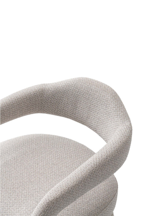 Aspen Mid-Century Modern Upholstered Tweed Armchair in Silver Lining