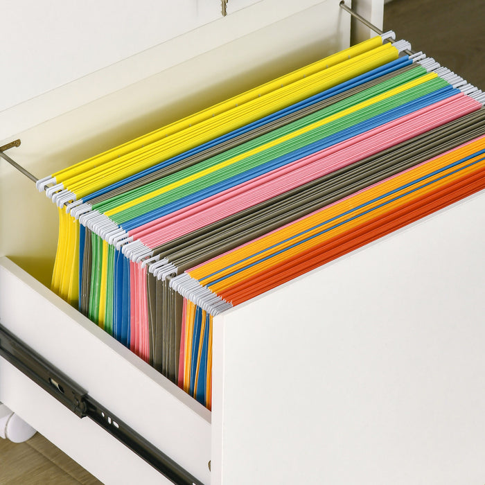 Vinsetto Modern 2-drawer File Cabinet Mobile Filing Cabinet A4 Size