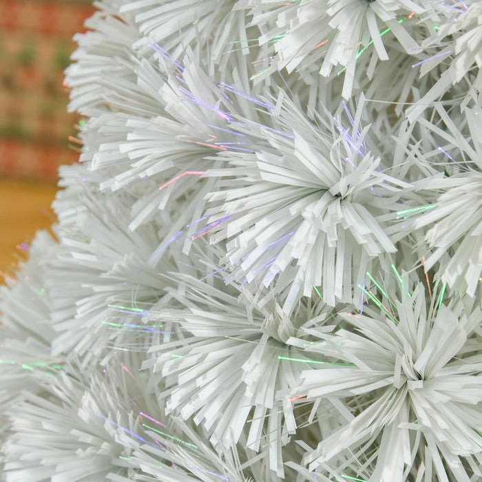 Homcom 2.5ft Prelit Artificial Tabletop Christmas Tree With Fiber Optics And 85 Tips