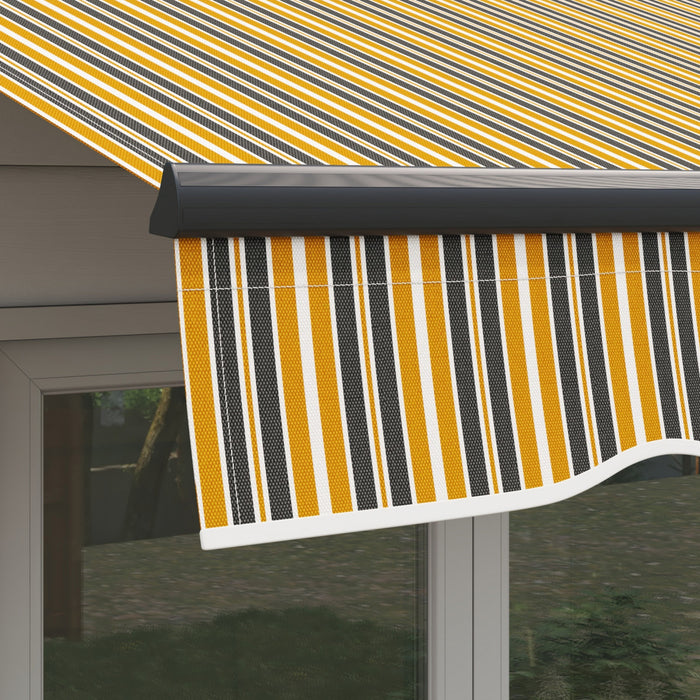 Outsunny 10' X 8' Patio Retractable Awning Sunshade Shelter, Amber