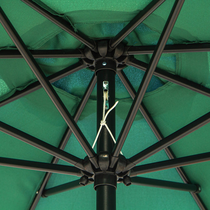 Outsunny 10' X 8' Round Market Umbrella, Patio Umbrella, Green