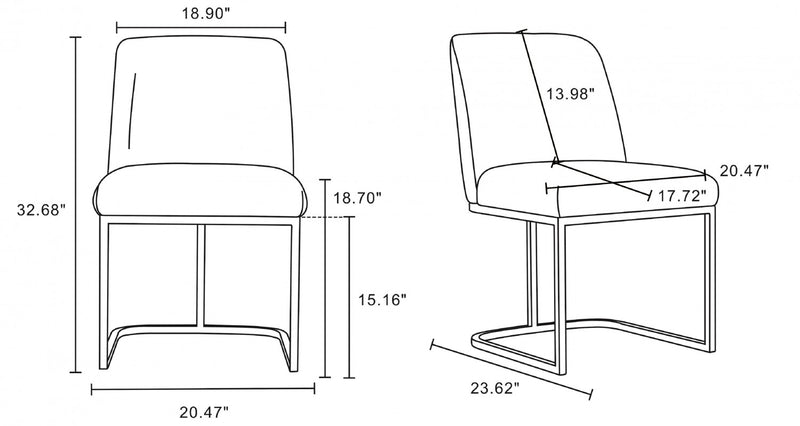 Serena Modern 6-Piece Dining Set in Light Gray Dining Chair