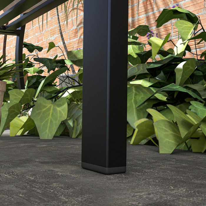 Outsunny 49\" Garden Bench With Slatted Seat For Backyard, Lawn, Black