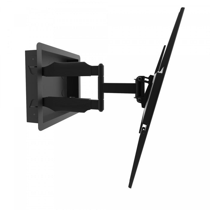 Kanto R300 Low Profile Recessed In-Wall Full Motion TV Mount for 32\" - 55\" TVs, Black