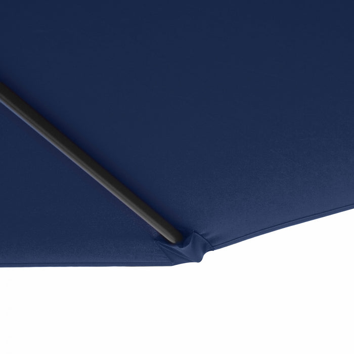 Outsunny 10' Deluxe Patio Umbrella, Outdoor Market Parasol, Navy Blue