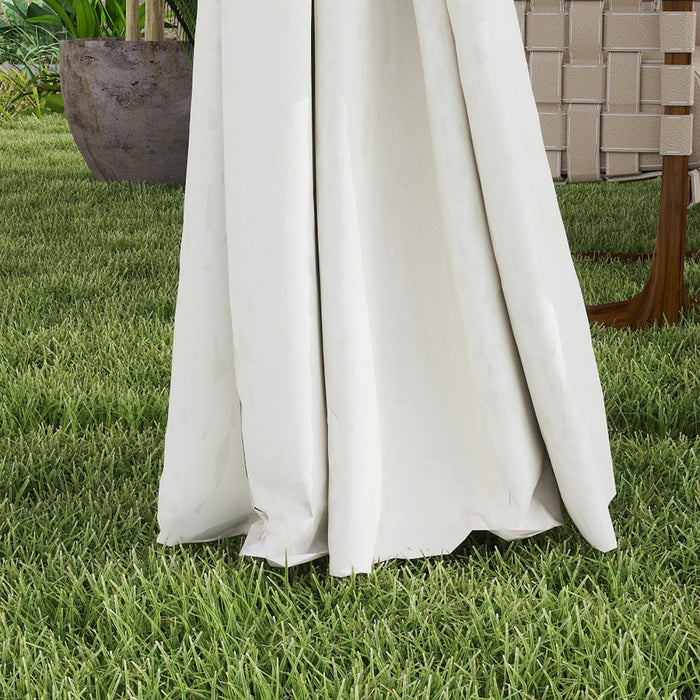 Outsunny 10' x 13' Double Roof Patio Gazebo With Curtains, Cream White