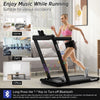 Superfit 2.25hp 2 In 1 Dual Display Folding Treadmill Jogging Machine W/app Control Black
