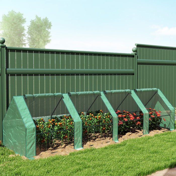 Outsunny 12' X 3' X 3' Portable Greenhouse, Tunnel Greenhouse Green