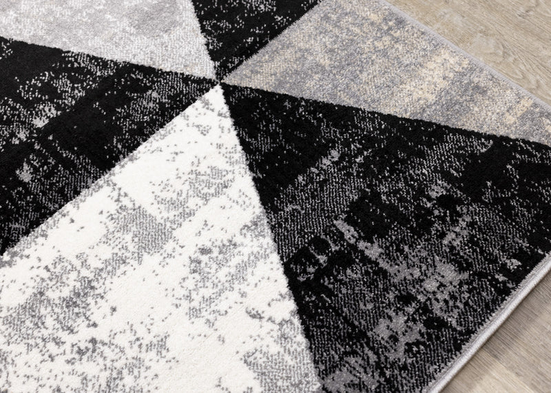 Covington Distressed Triangles Area Rug - 7'10\" x 10'6\"