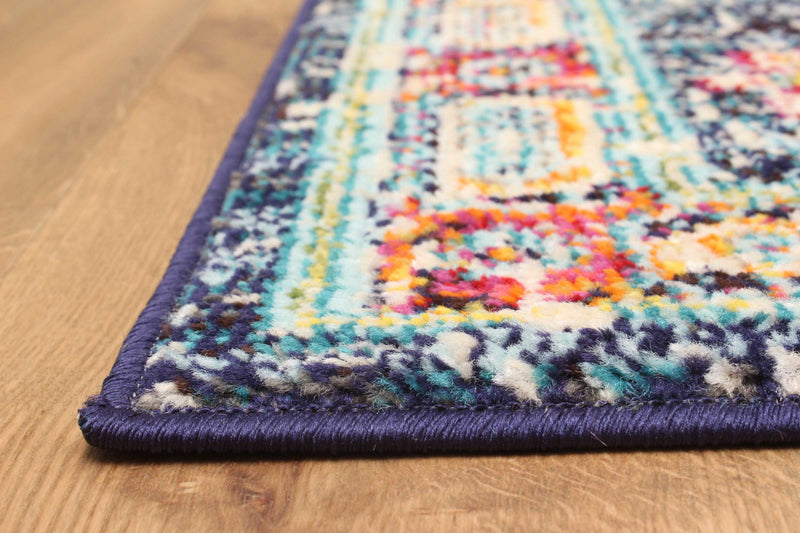 Lotus Navy Rug 2'8\" x 8'2\"