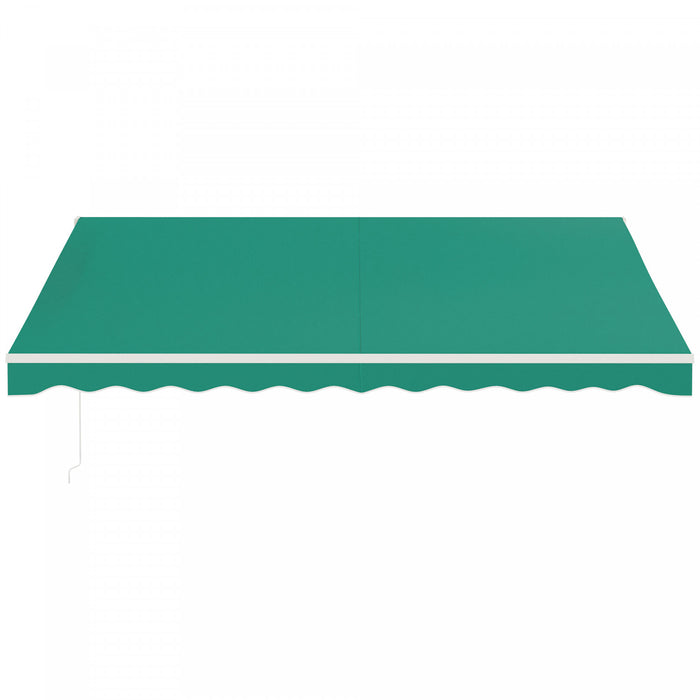 Outsunny 10' X 13' Electric Retractable Awning W/ Remote Controller, Green