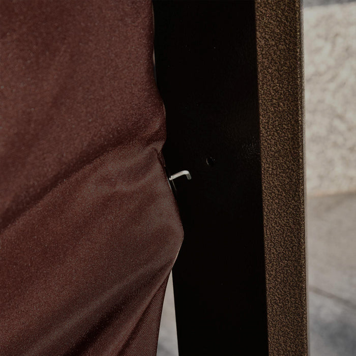 Outsunny 10' X 12' Deluxe Hardtop Gazebo With Metal Roof, Aluminum Frame Patio Gazebo Garden Sun Shelter Outdoor Pavilion With Curtains And Netting, Brown