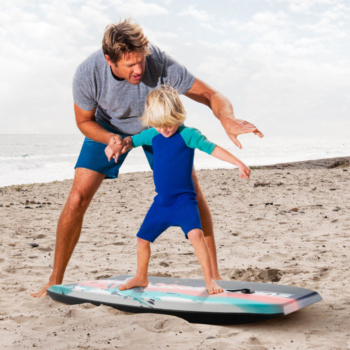 Costway 37\" Lightweight Body Board With Eps Core Xpe Deck Hdpe Bottom Crescent Tail Multi-color