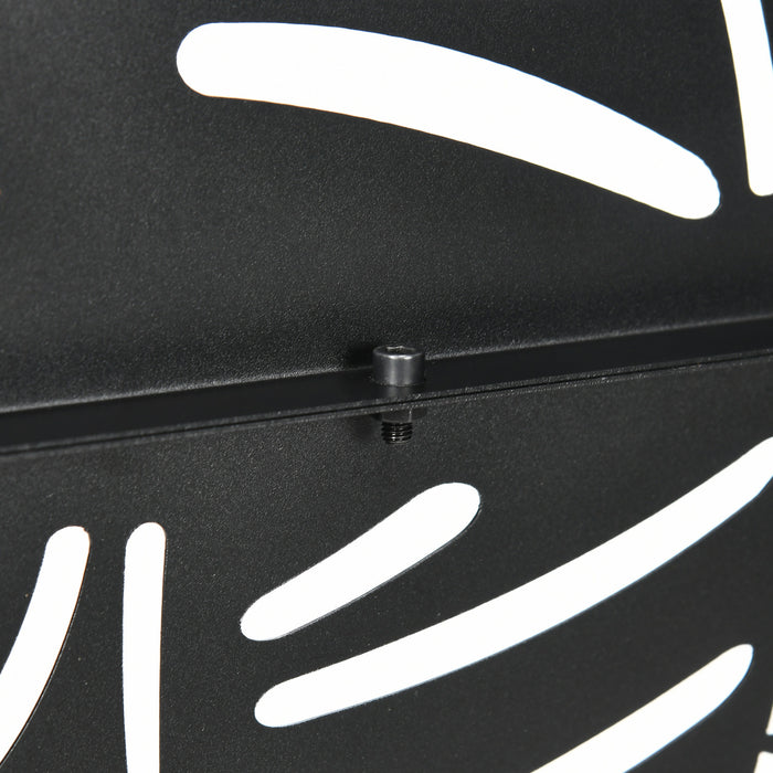 Outsunny Metal Privacy Screen Panel With Expansion Screws Outdoor Divider