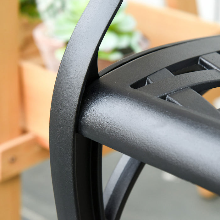 Outsunny 2-seater Aluminum Garden Bench Outdoor Loveseat Chair