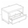 Navis Contemporary 32" Nightstand in Charcoal Gray (1-Drawer) | Table de nuit contemporaine Navis 32" en gris charbon (1 tiroir)