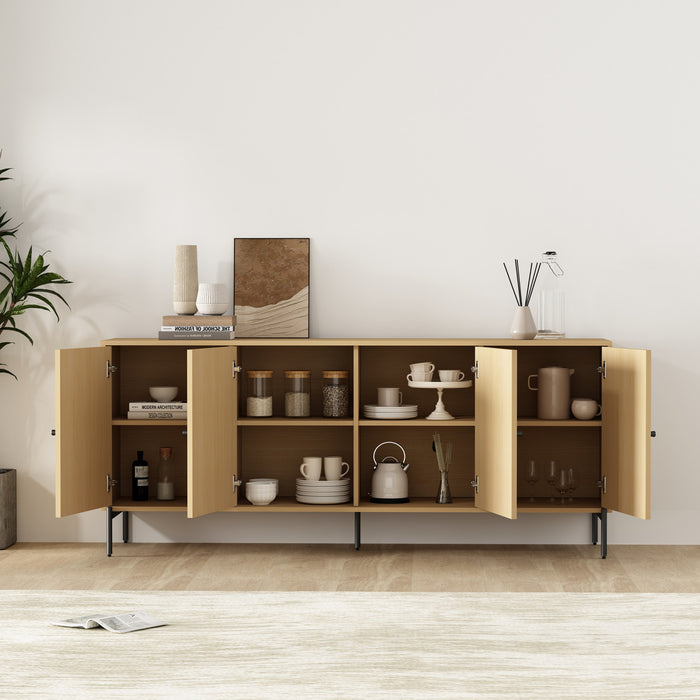 Magnolia Modern 71\" Sideboard in Light Oak Buffet