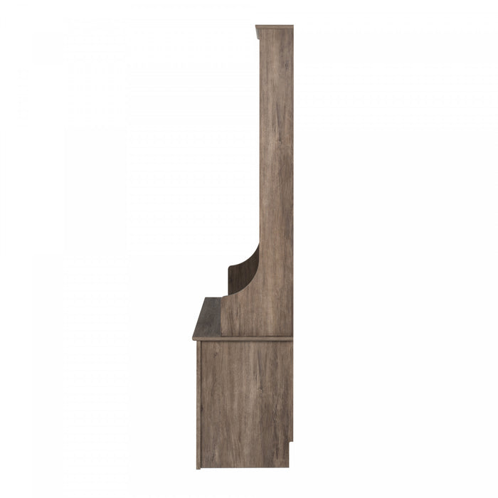 Narrow Hall Tree with Nine Shoe Cubbies - Drifted Grey