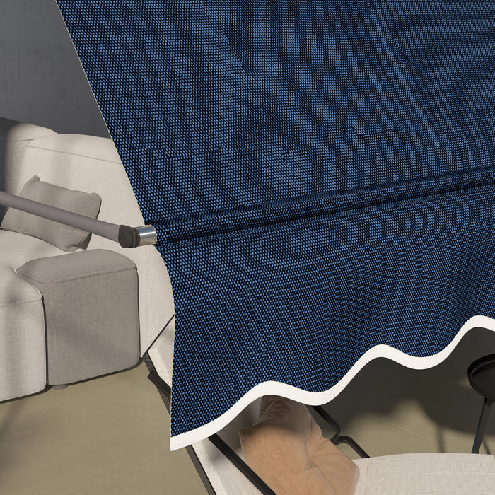 Outsunny 10' X 4' Retractable Awning, Freestanding & Non-screw, Blue