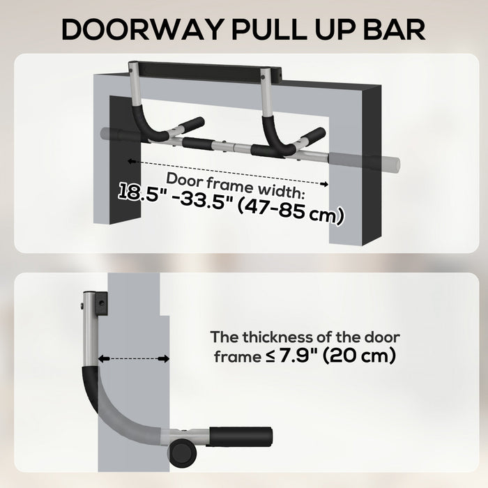 Soozier Pull-Up Bar for Doorway, Home Fitness Door Horizontal Chin up Bar