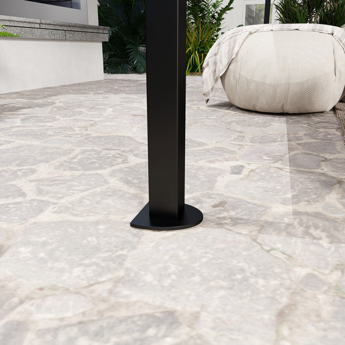 Outsunny 10x8ft Metal Gazebo With Extendable Side Awning Shelter Sun Shade