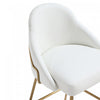 Gracie Modern Metal Upholstered Counter Stool in White and Gold Armoire | Tabouret de comptoir moderne Gracie en metal, rembourre, blanc et or