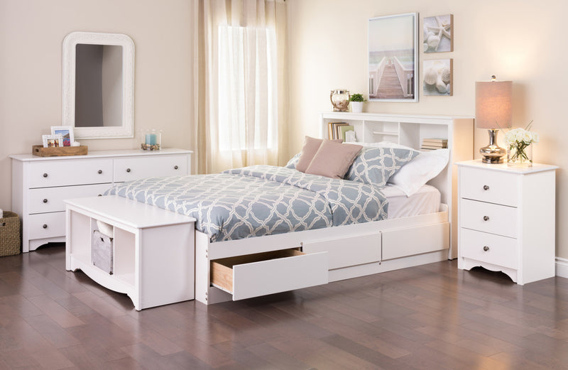 Monterey 3Drawer Tall Nightstand White The Brick