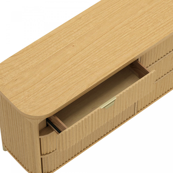 Park Contemporary 68\" Dresser in Natural (6-Drawer)