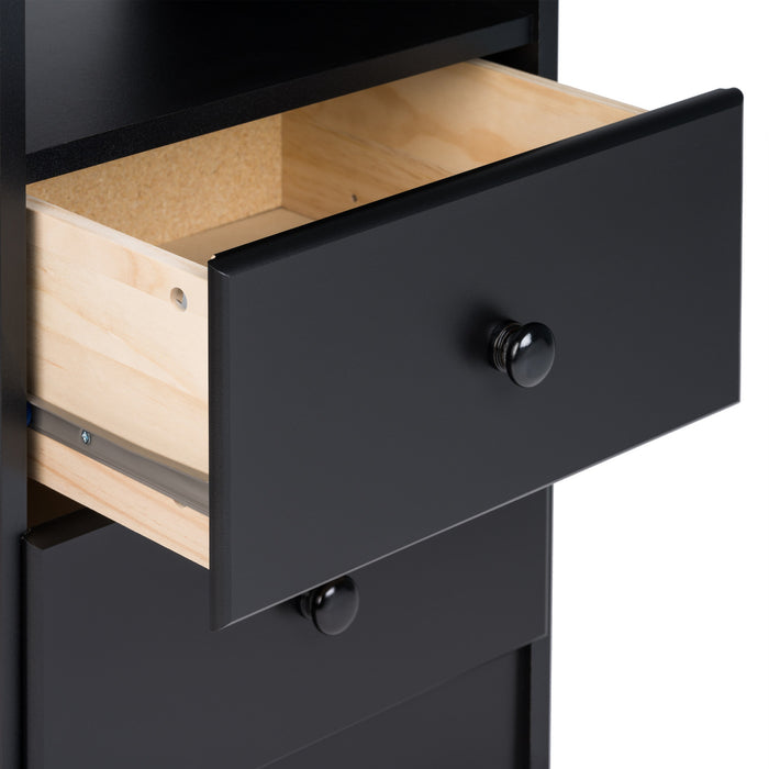 Astrid 2-Drawer Nightstand - Black