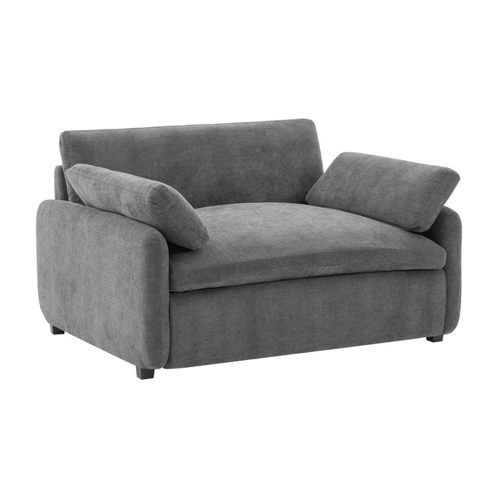 Olivia Oversized Accent Chair with Pillows,Grey