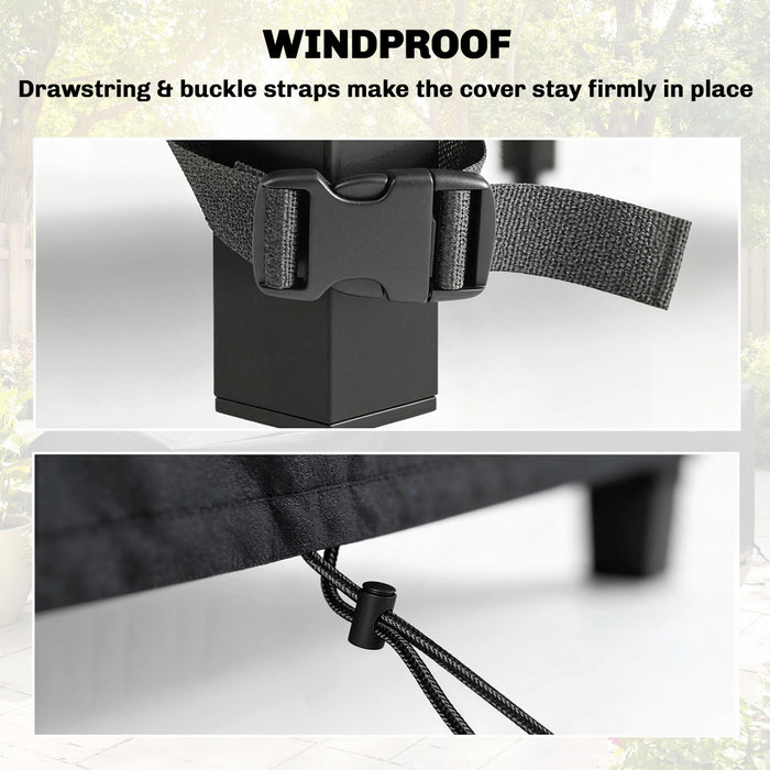 Outsunny Waterproof Patio Lounge Chair Cover, 420D Fabric, Black